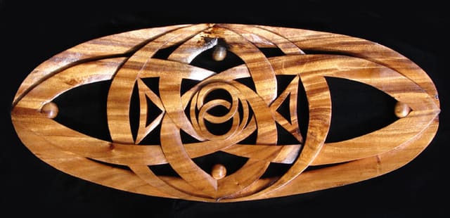 Sacred Geometry and the Two Fish, 38" x 16"